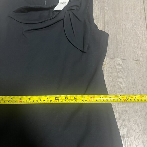 NWT Banana Republic Bow Neck Ponte Sleeveless Sheath Dress Black Size 14 SZ 14 - Picture 6 of 8
